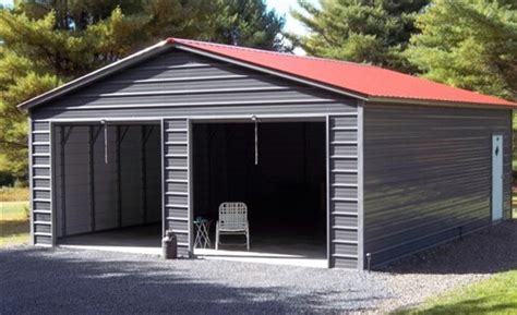 alan's factory outlet 24x36 boxed eave style metal garage|prefab metal buildings 125x325 prices.